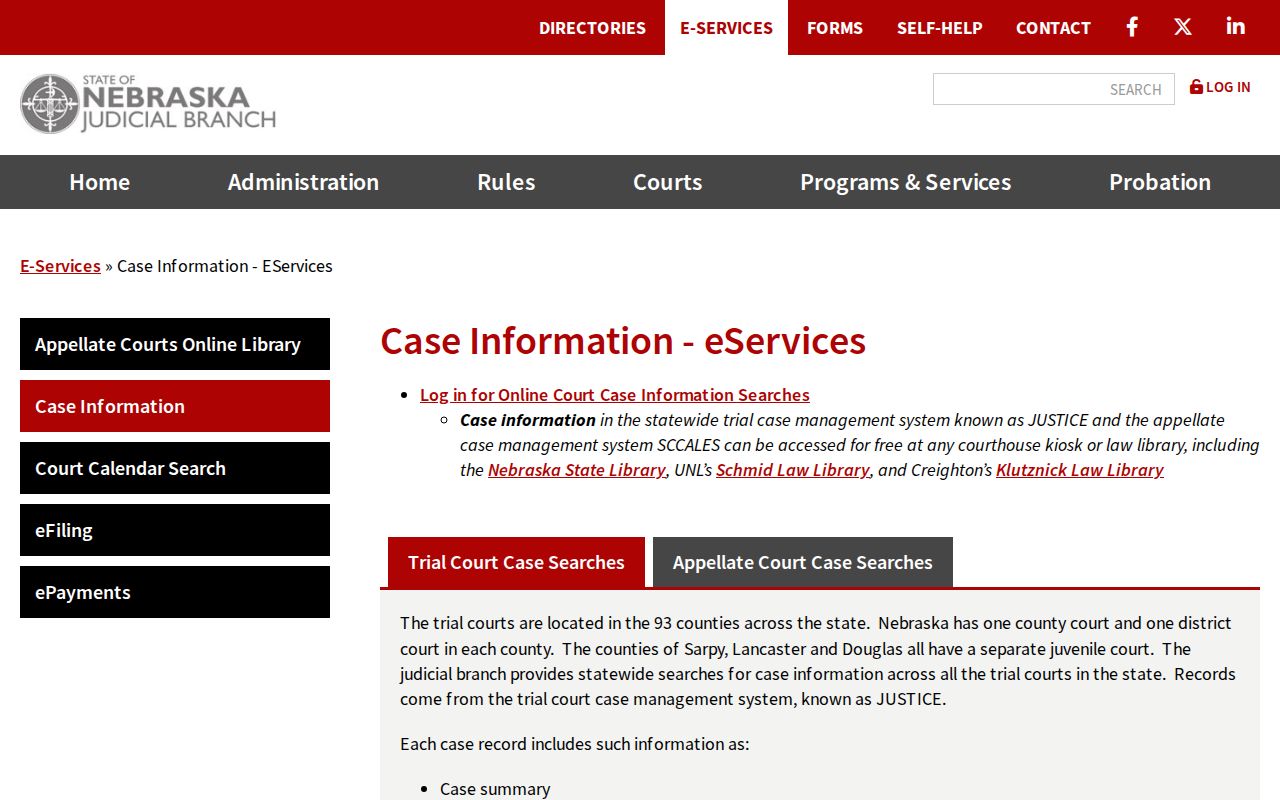 Adams County docket search JUSTICE and SCCALES public access explanation